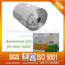 Aluminum foil used for Beer labels